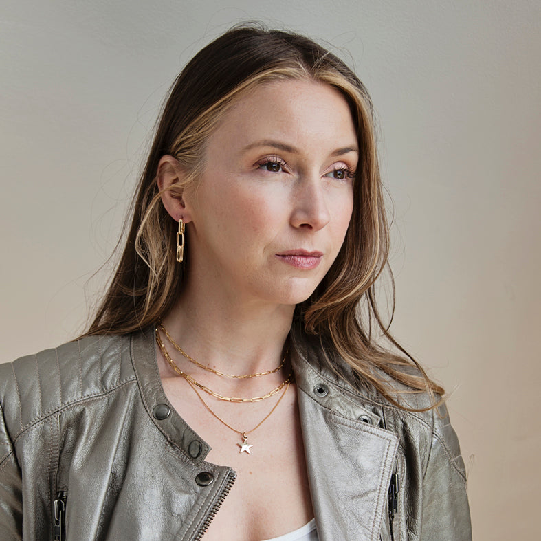 Gold-Plated Sterling Silver Paperclip Earrings
