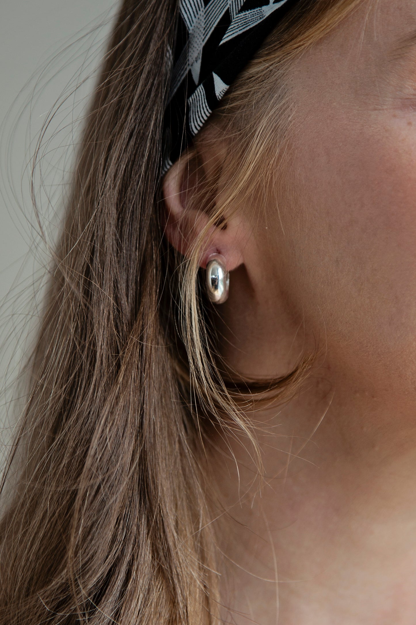 Thick Small Sterling Silver Hoop Earrings