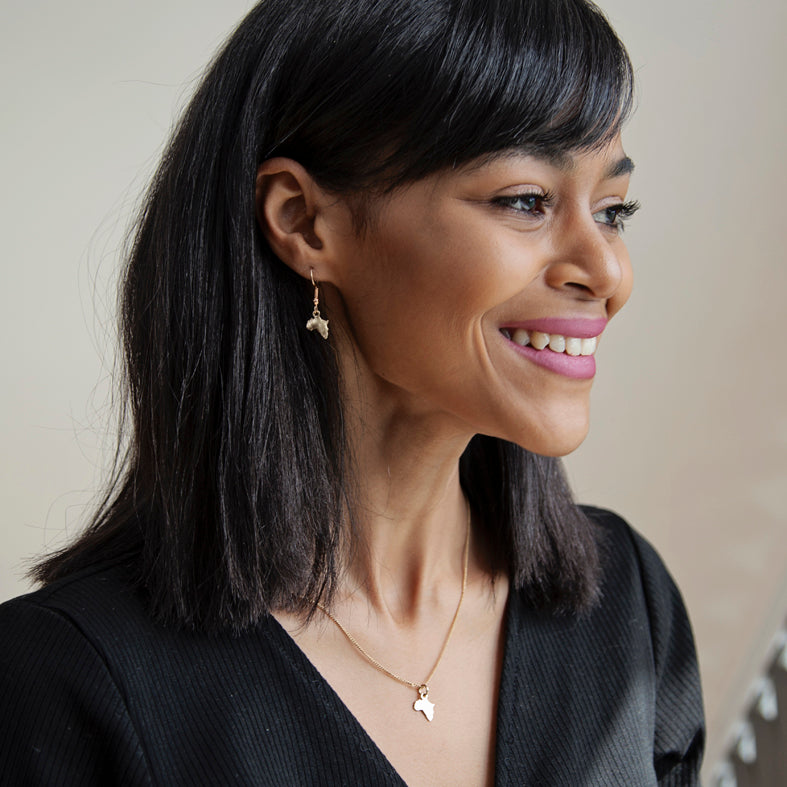 Gold Africa Earrings