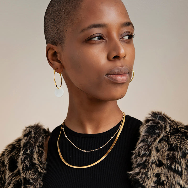 Gold Bauble Necklace - Adjustable Length