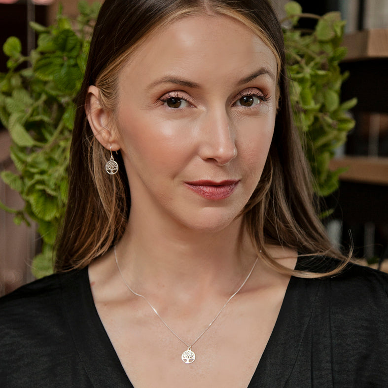 Sterling Silver Tree of Life Earrings