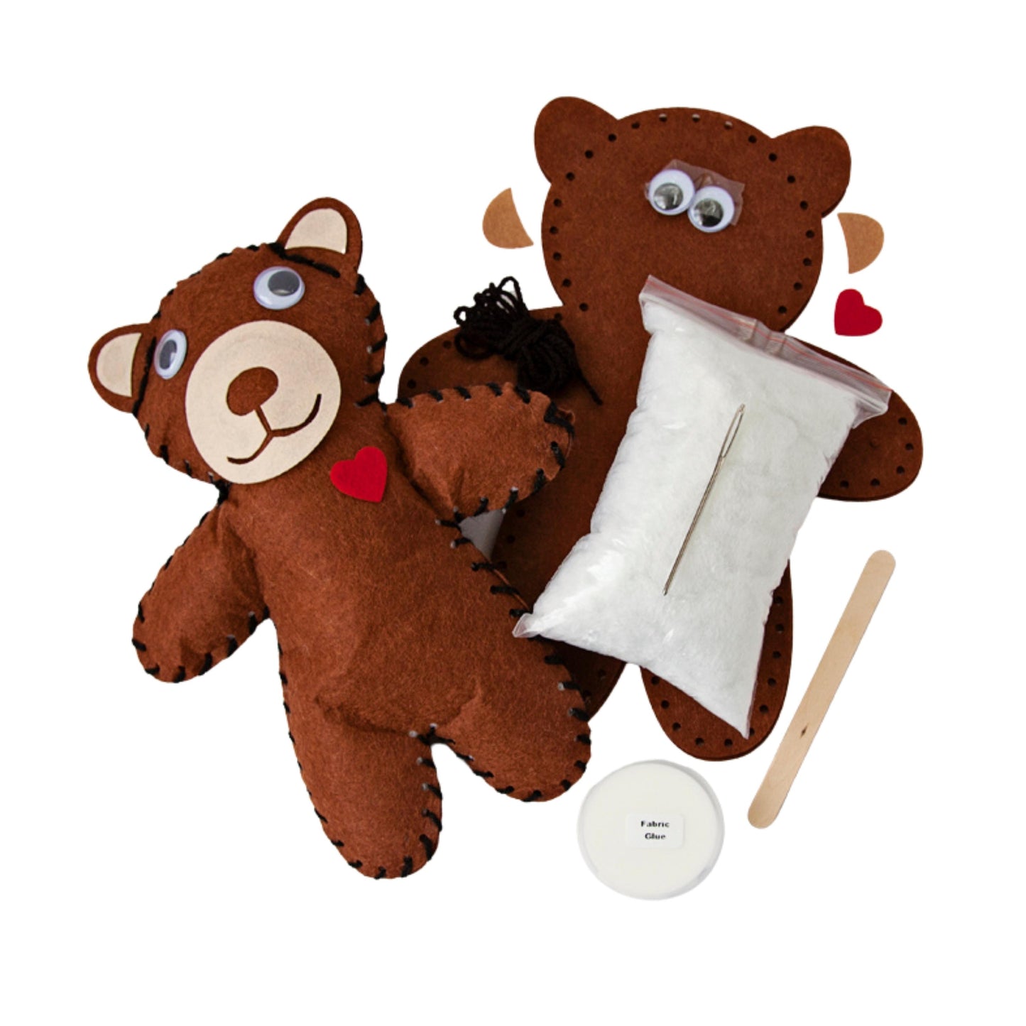 Make Your Own Felt Teddy Pillow