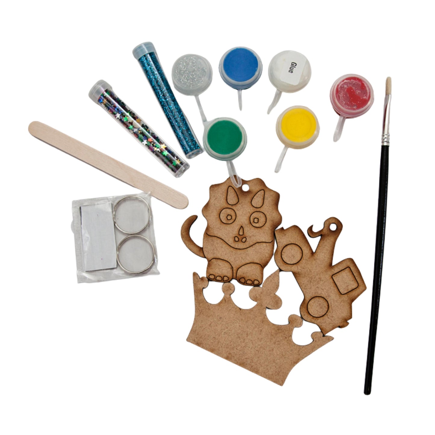 Make Decorate Your Own Keyrings Magnets - Boys Set