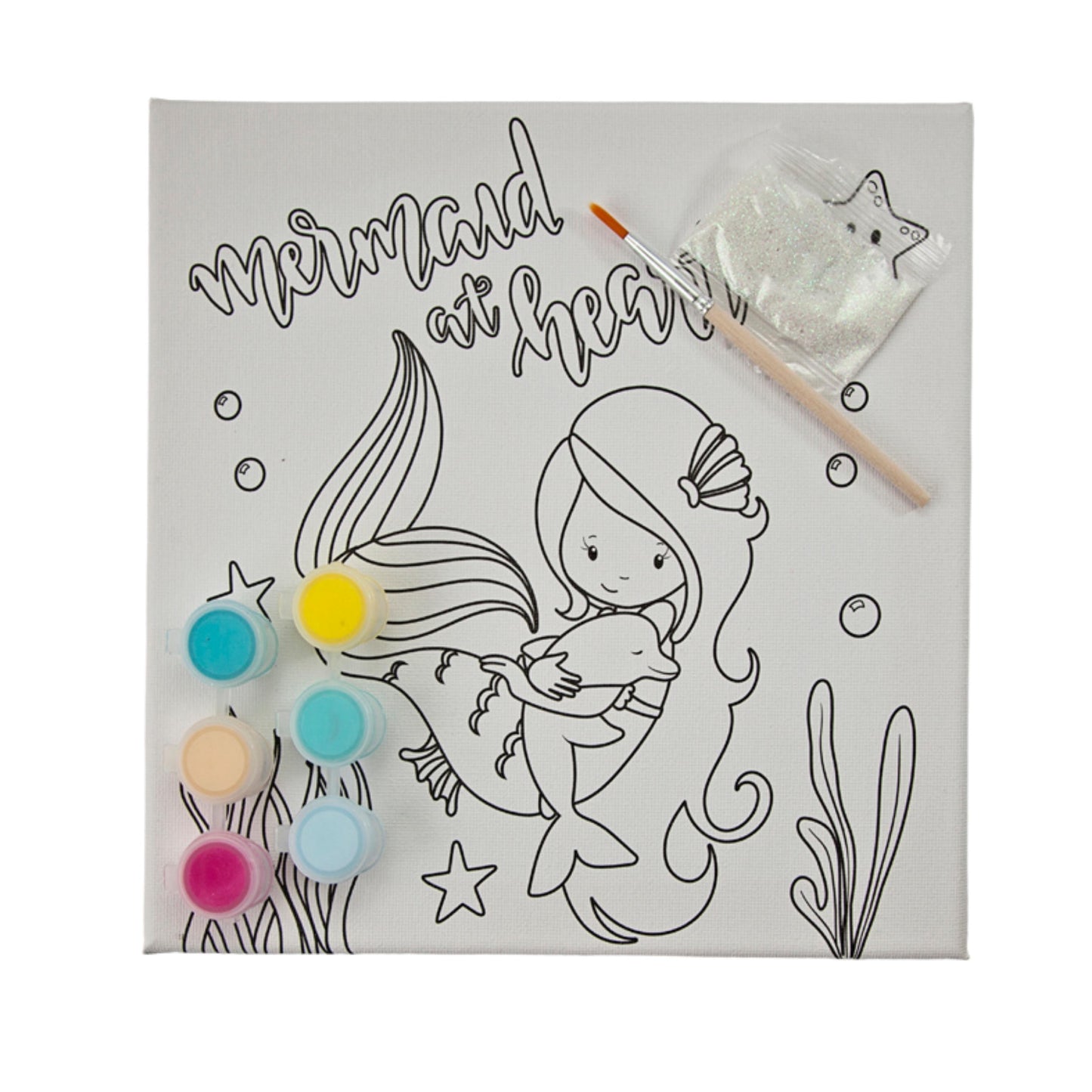 Mermaid Box Canvas Paint Set