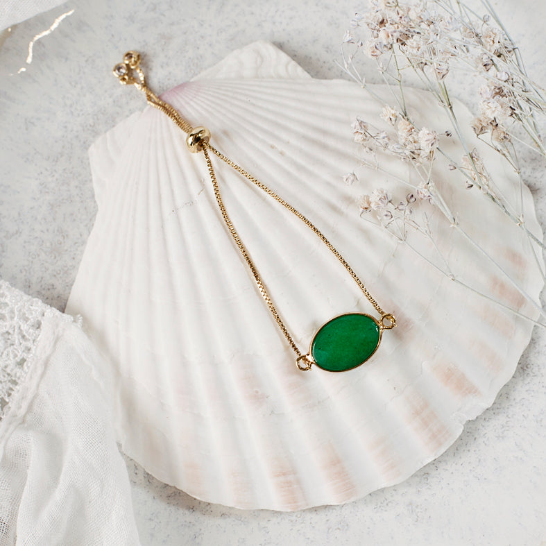 Jade Stone Adjustable Bracelet