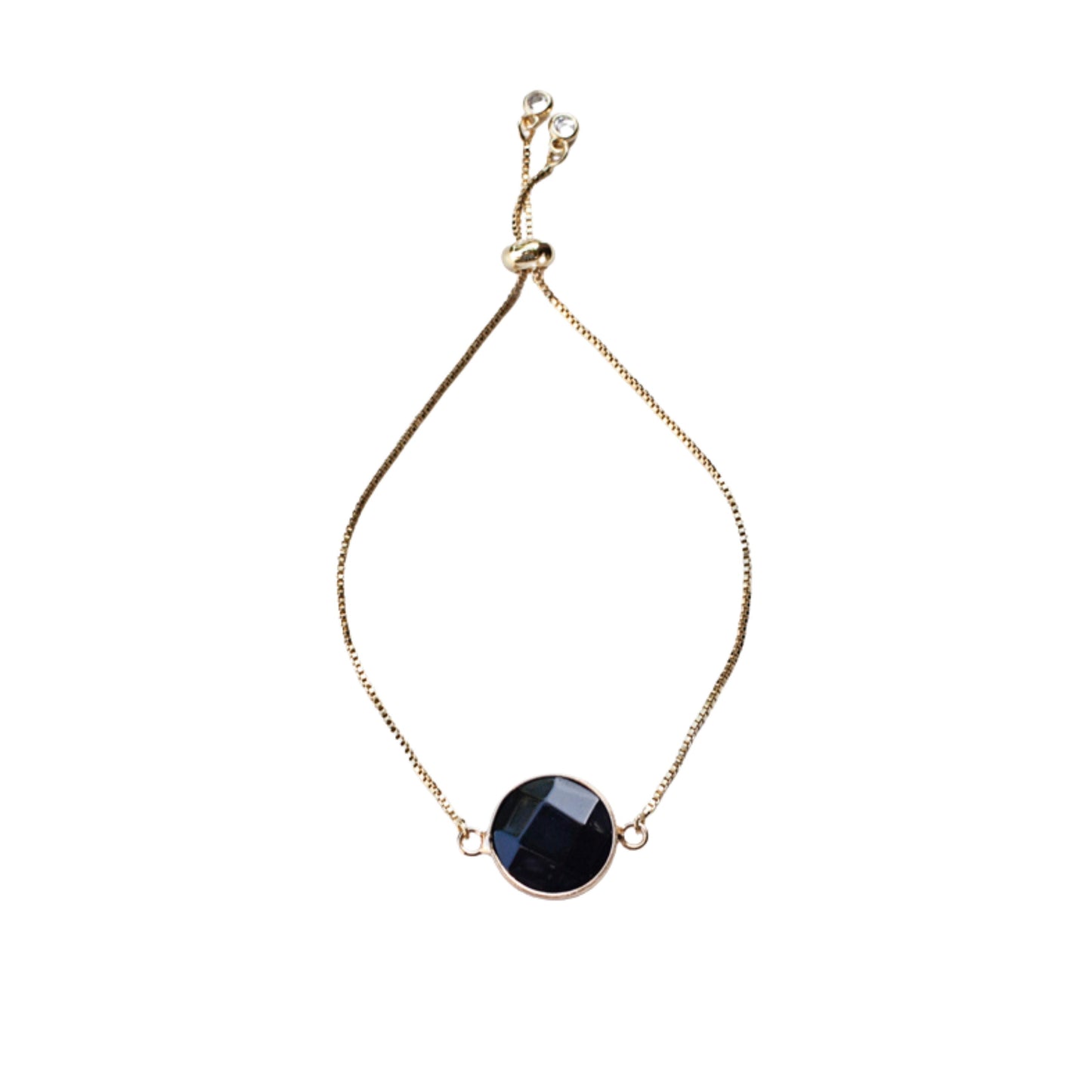 Black Onyx Stone Adjustable Bracelet