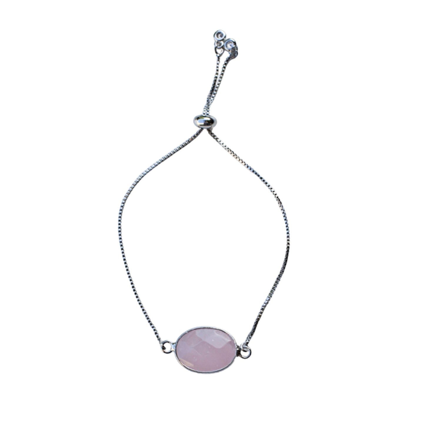 Rose Quartz Stone Adjustable Bracelet