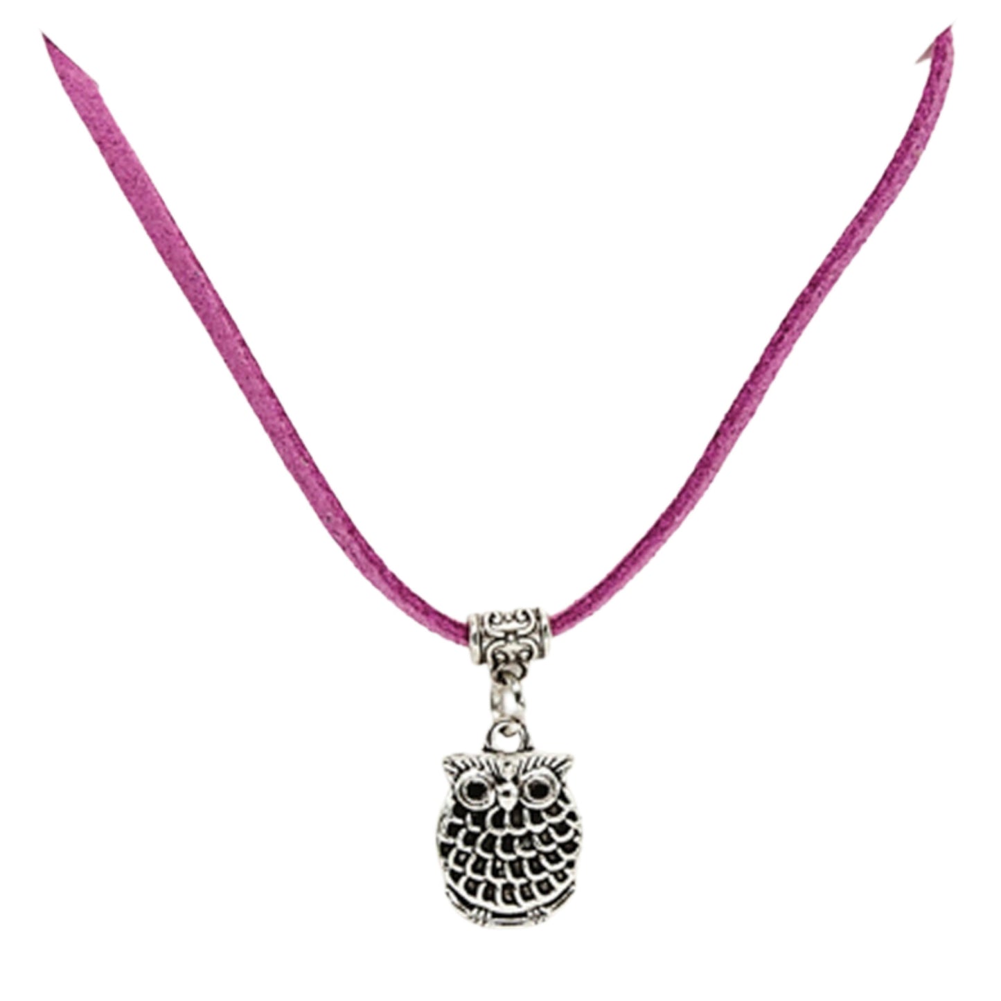 Owl Suede Choker Necklace - Variety of Colours