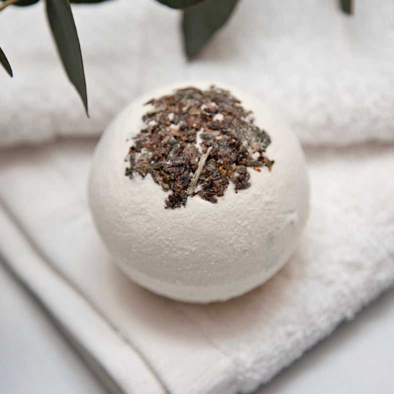 Lavender Bath Bomb Topped With Lavender