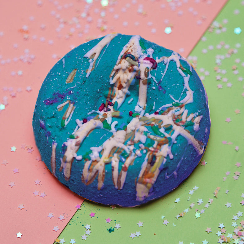 Lemongrass Doughnut Bath Bomb - Blue