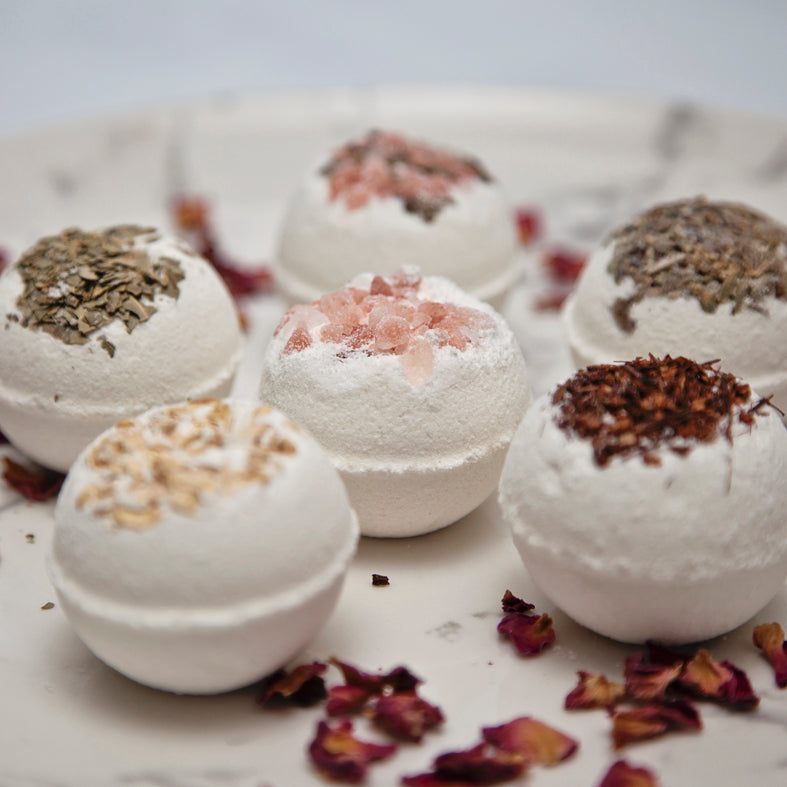 Lemongrass Bath Bomb Topped With Rooibos