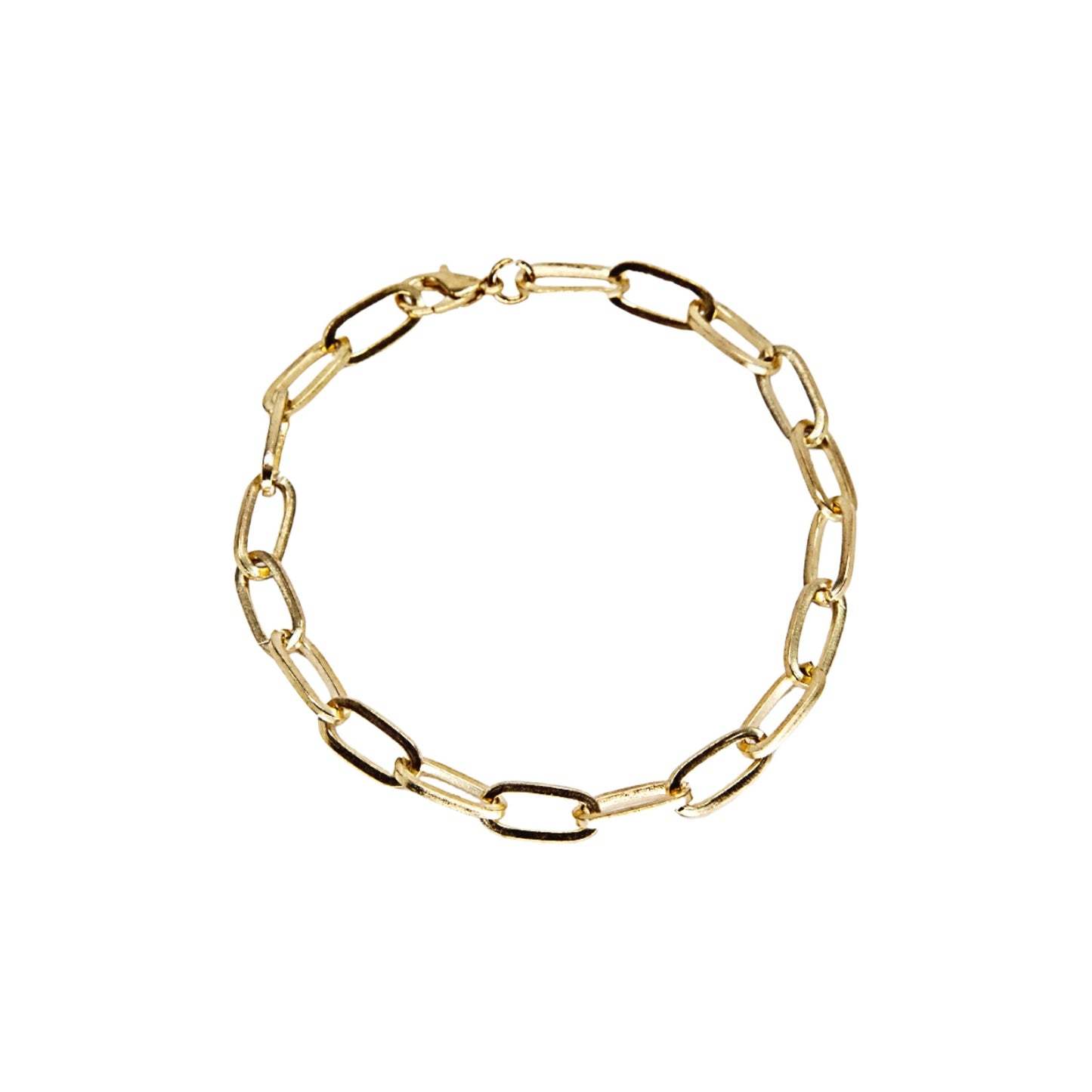 Paperclip Large Link Bracelet - Gold