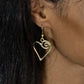 Gold Swirl Heart Earrings