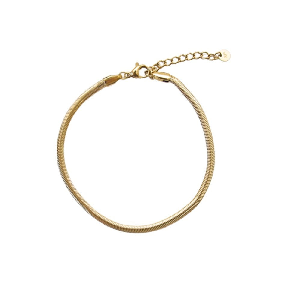 Stainless Steel Thin Herringbone Bracelet