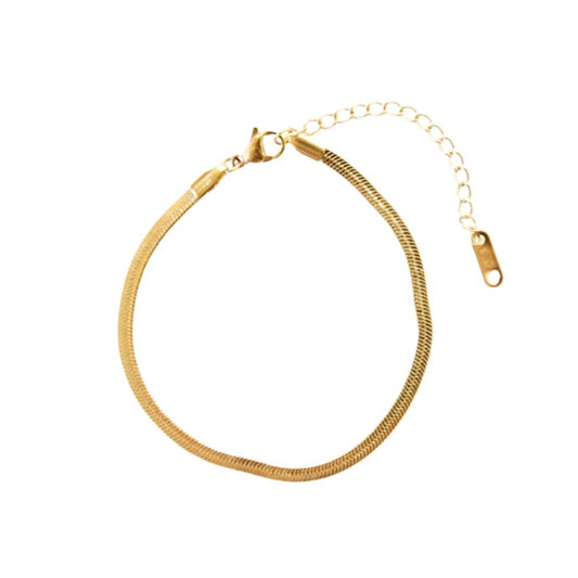 Stainless Steel Gold Snake Chain Bracelet