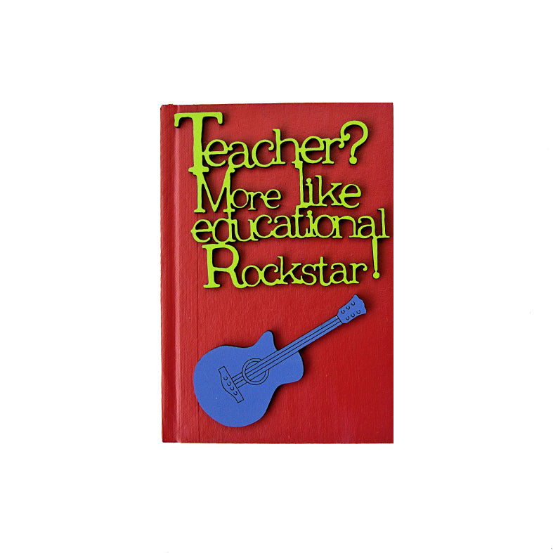 Rockstar Teacher Notebook - Available in 5 Colour Options
