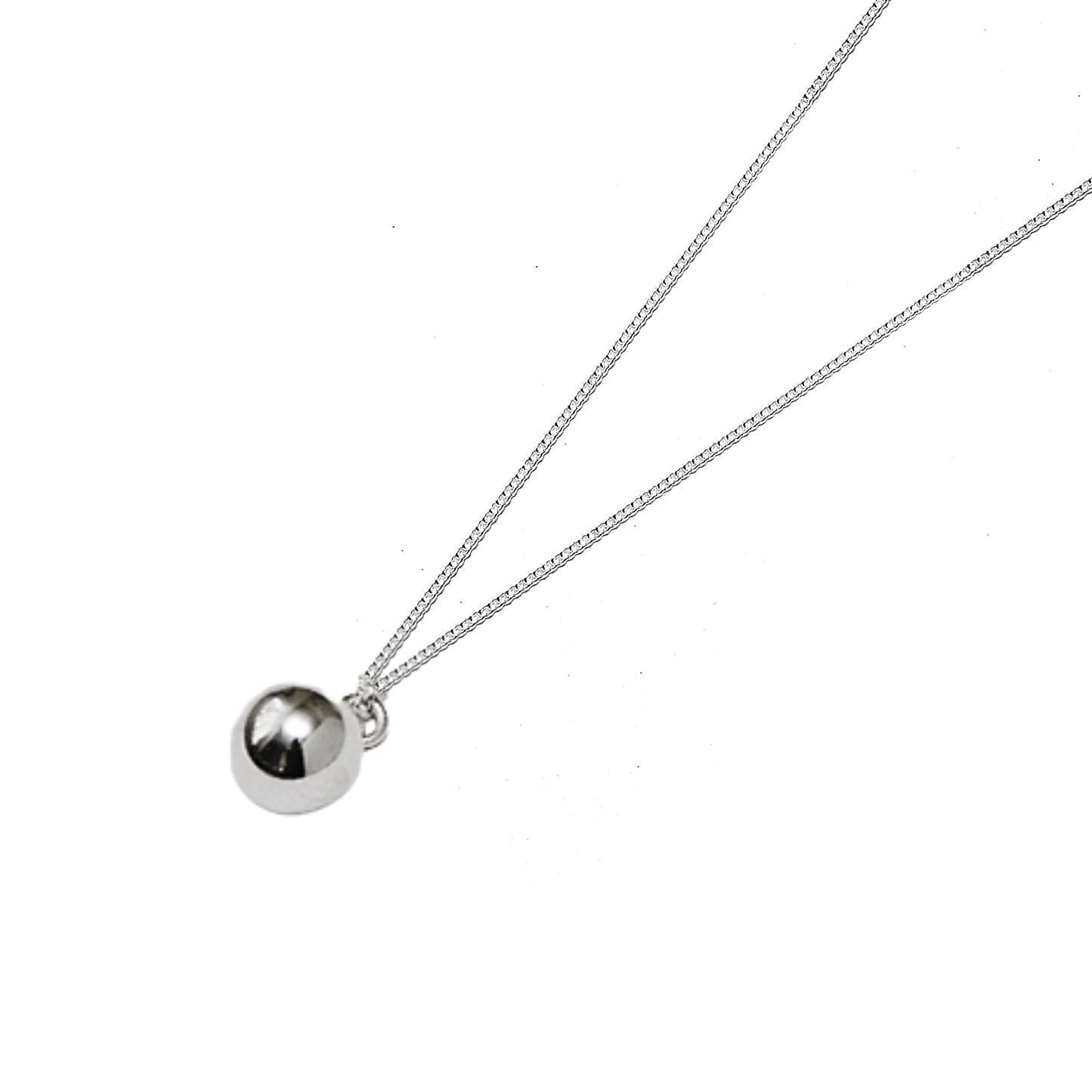 Sterling Silver Round Ball Necklace