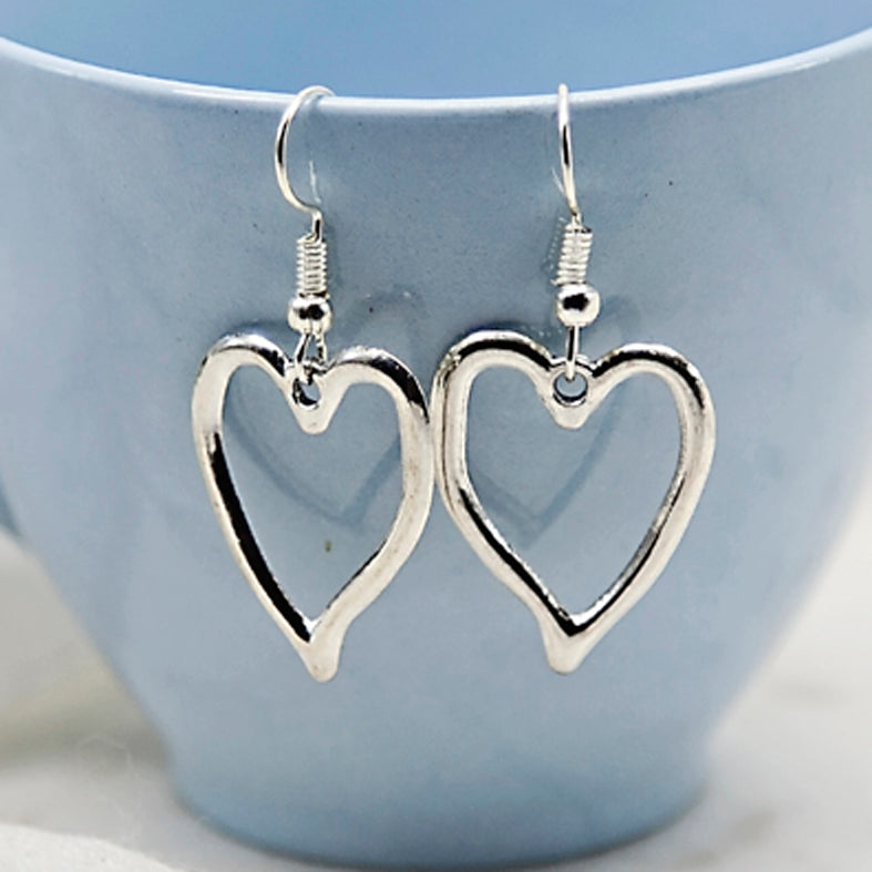 Open Heart Earrings