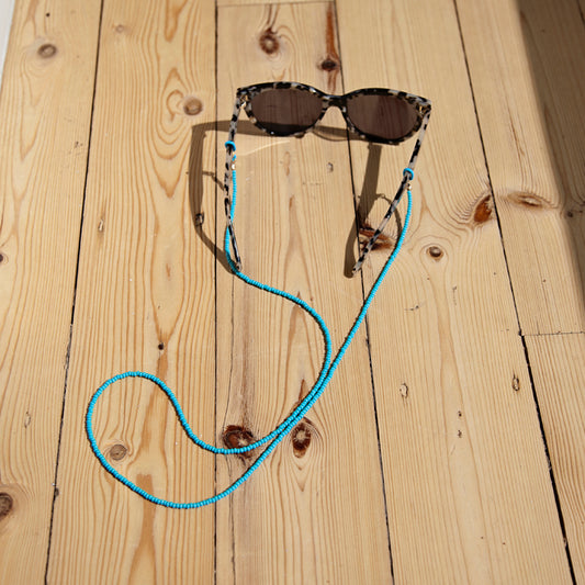 Sunglasses Beaded Chain - Turquoise