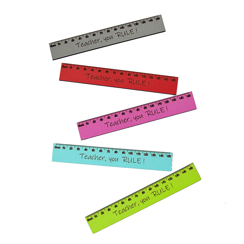 'Teacher, You RULE' - 15cm Wooden Ruler
