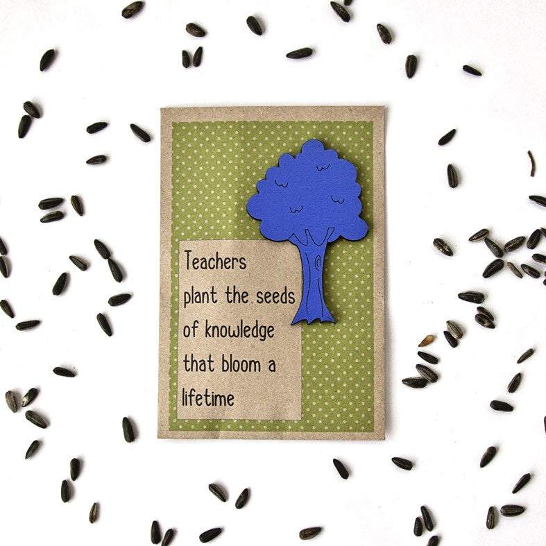 Teacher Appreciation Sunflower Seeds in Decorative Envelope