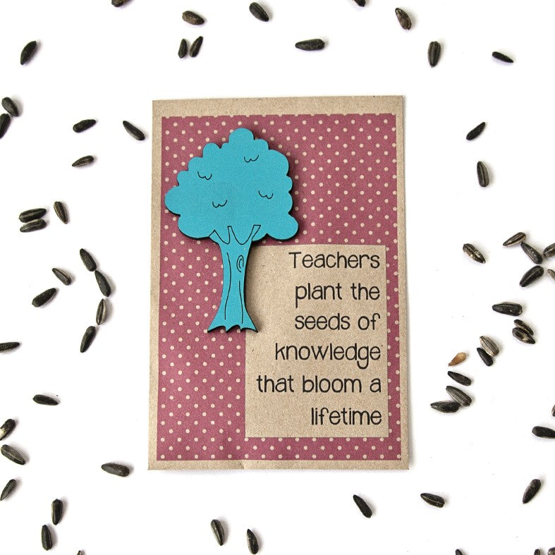 Teacher Appreciation Sunflower Seeds in Decorative Envelope