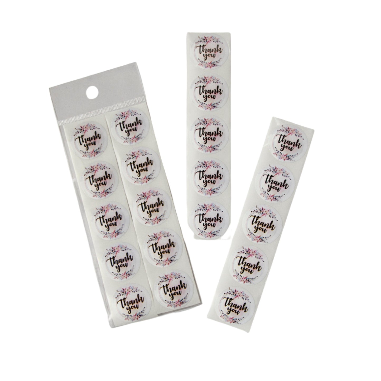 Thank You Floral Stickers - 10 Pack
