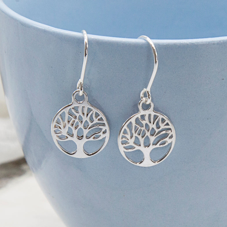 Sterling Silver Tree of Life Earrings