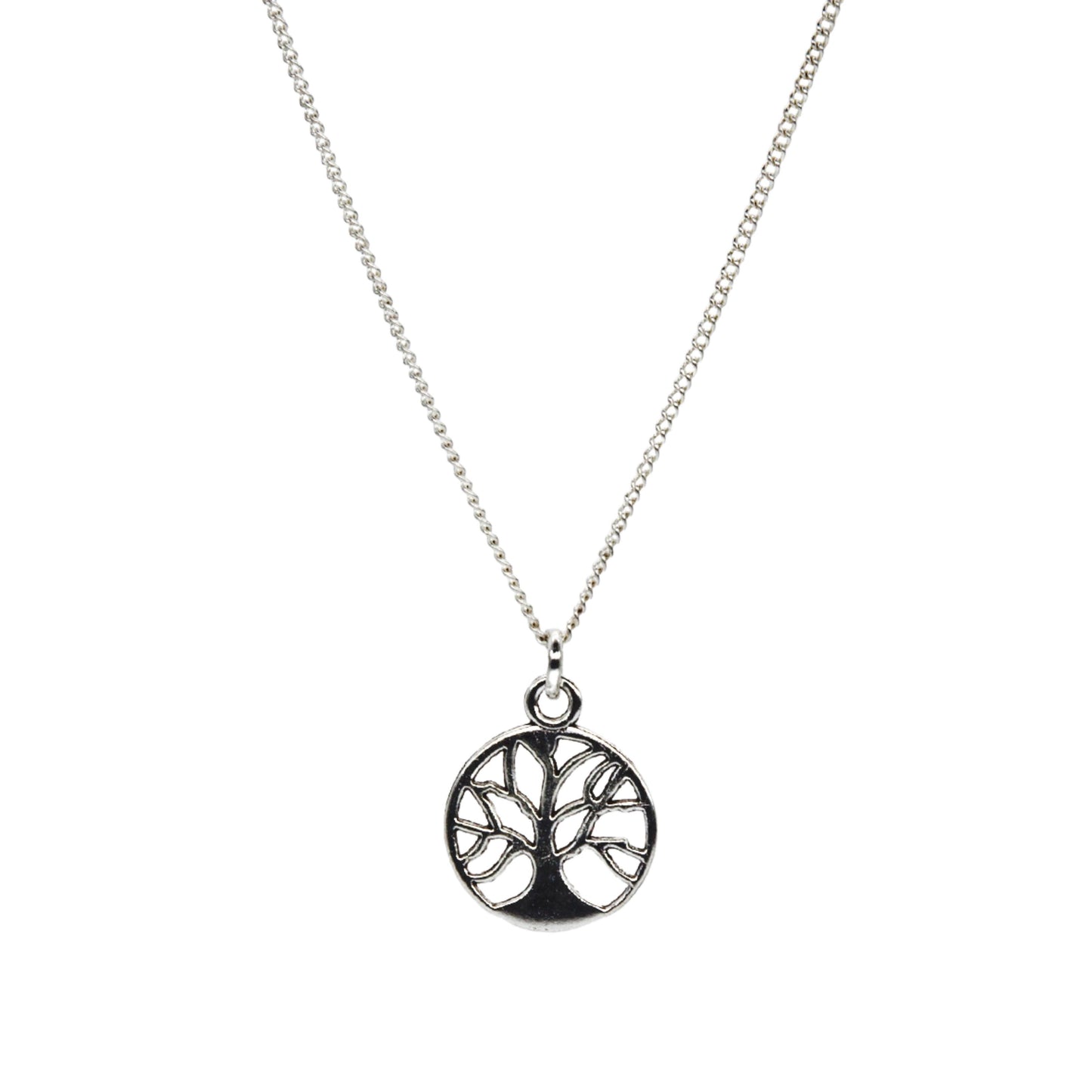 Silver Tree of life Silhouette Necklace