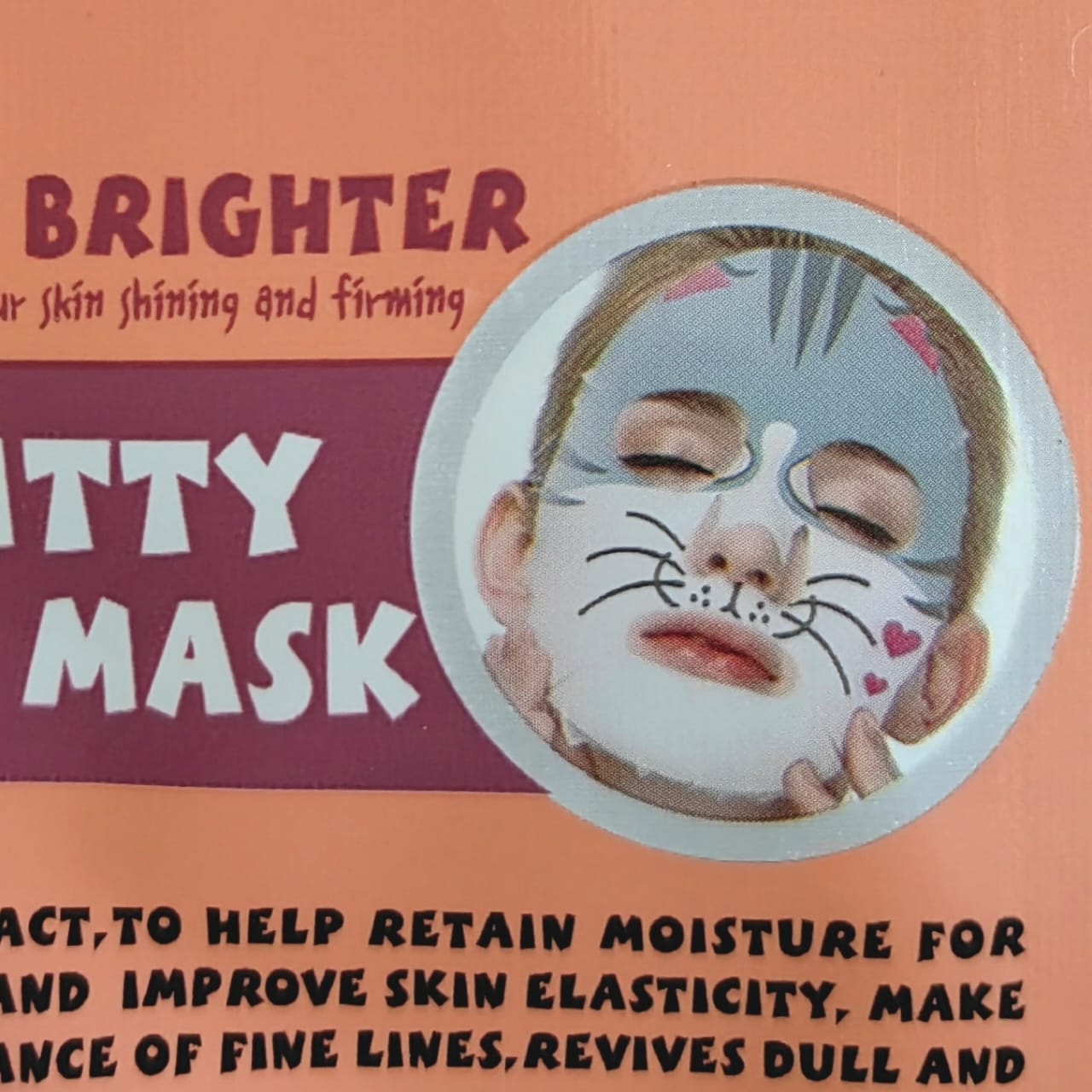 Kitty Print Sheet Face Mask