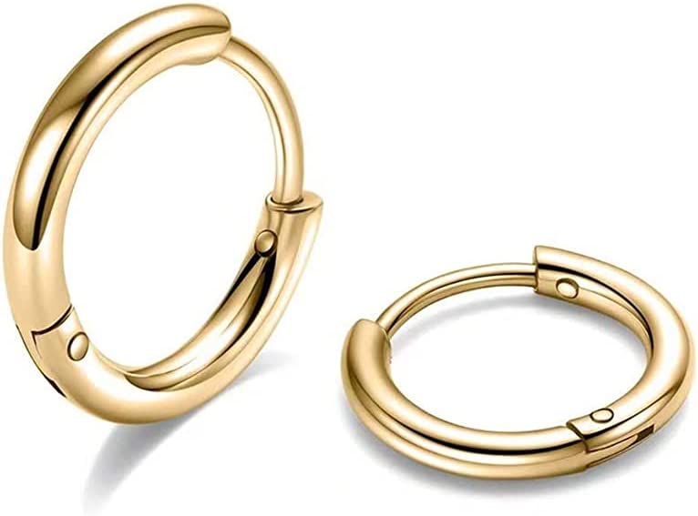 Stainless Steel Gold Hoop Earrings - 20mm