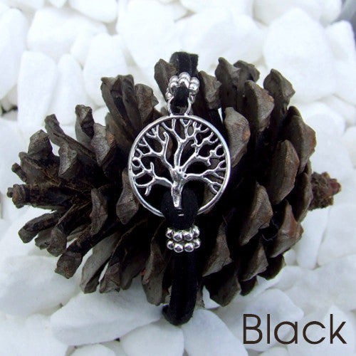 Suede Tree of Life Bracelet