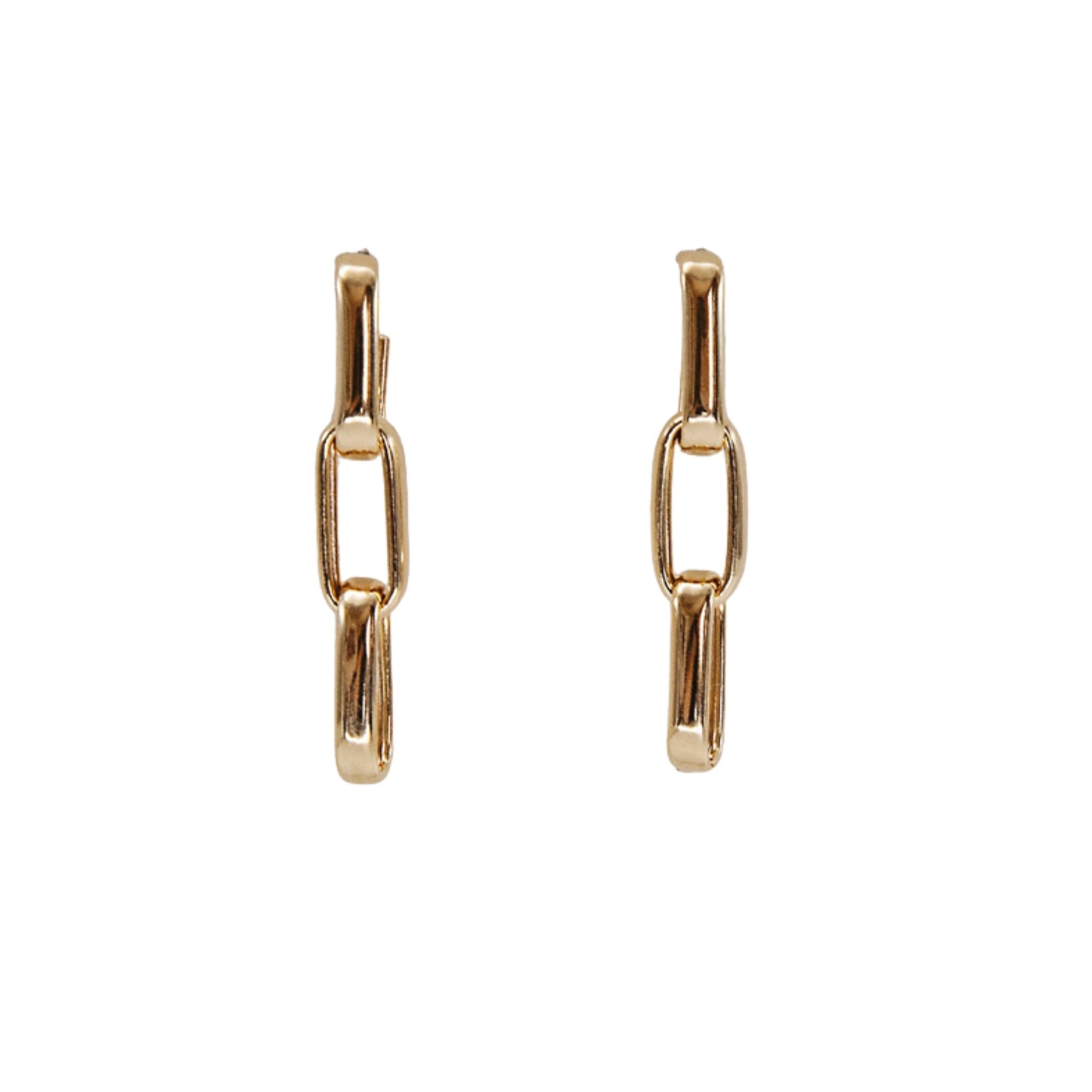 Gold-Plated Sterling Silver Paperclip Earrings