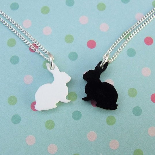 Perspex Bunny Necklace - 8 different colours
