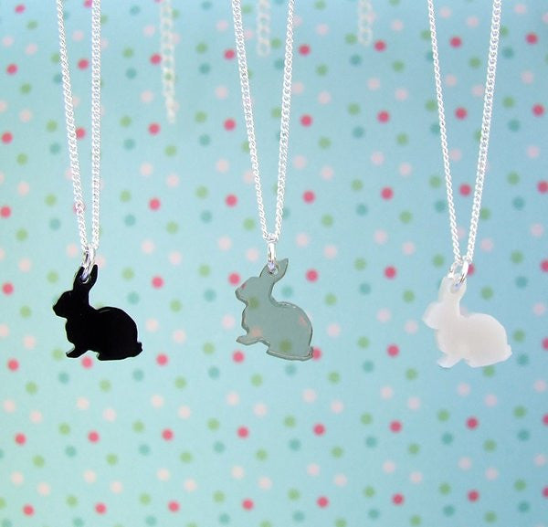 Perspex Bunny Necklace - 8 different colours