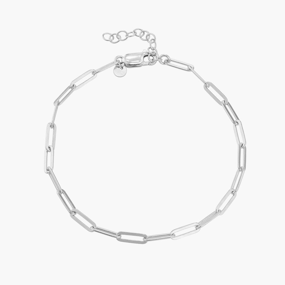 Sterling Silver Paperclip Link Bracelet