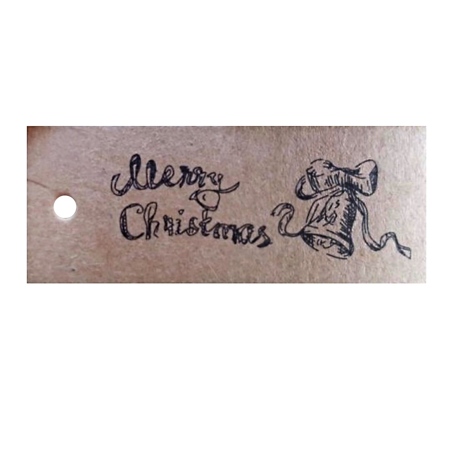 Merry Christmas Natural Gift Tags - Pack of 10