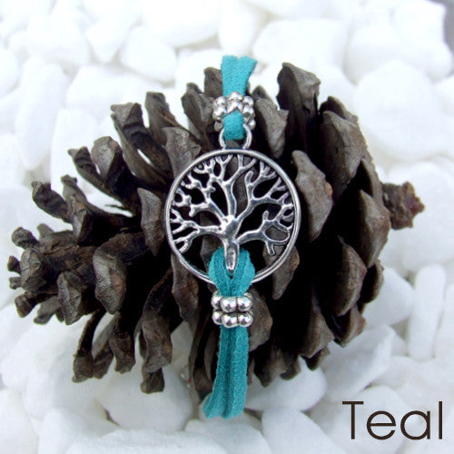 Suede Tree of Life Bracelet