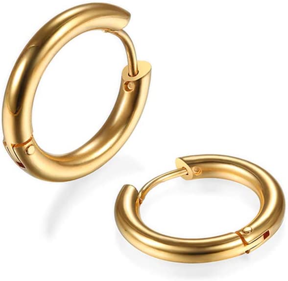 Stainless Steel Gold Hoop Earrings - 20mm