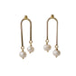 Abstract Freshwater Pearl Earrings