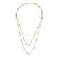 Gold Delicate Long Bauble Necklace