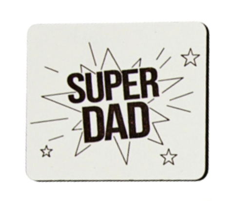 SUPER DAD Wooden Magnet