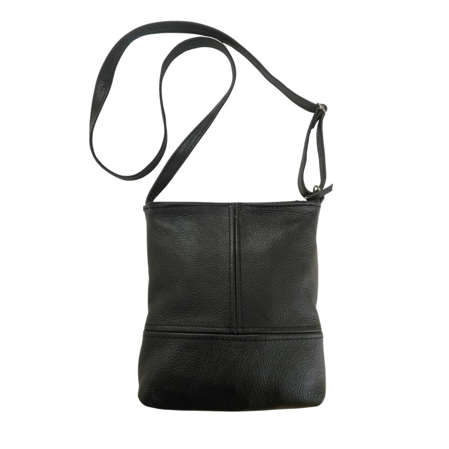 Black Genuine Leather Sling Handbag