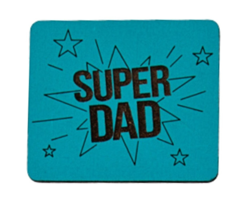 SUPER DAD Wooden Magnet