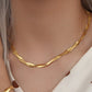 Gold Stainless Steel Plaited Necklace