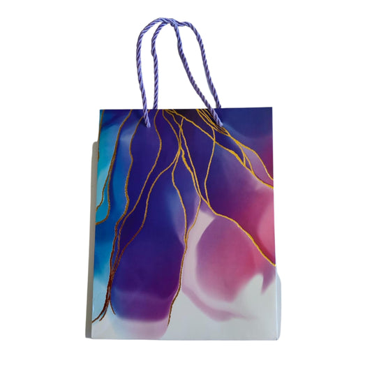 Purple Floral Gift Bag - Medium
