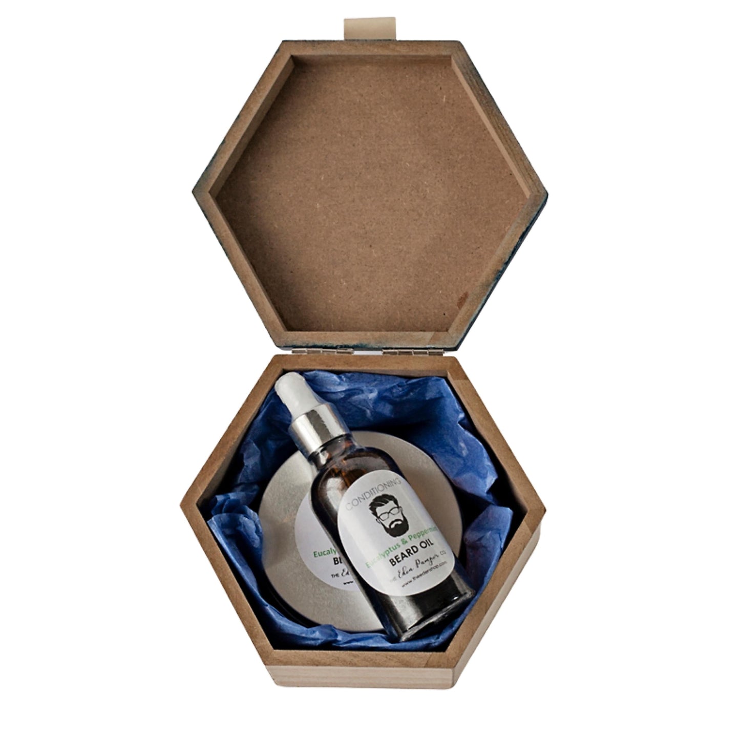 Men's Beard Grooming Gift Set in Wooden Box - Small