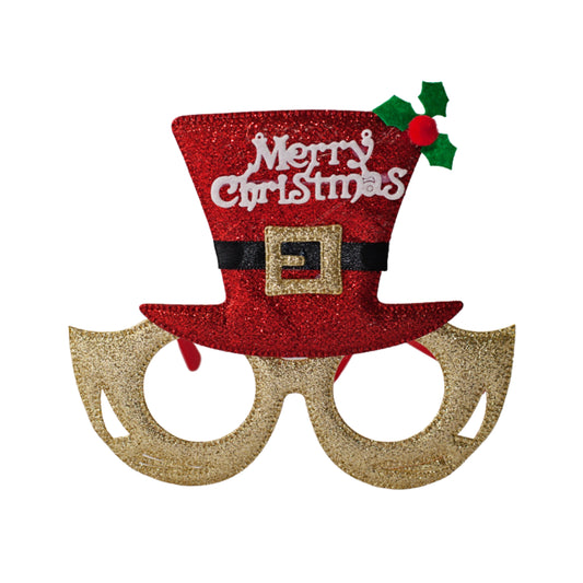 Merry Christmas Glasses - Gold