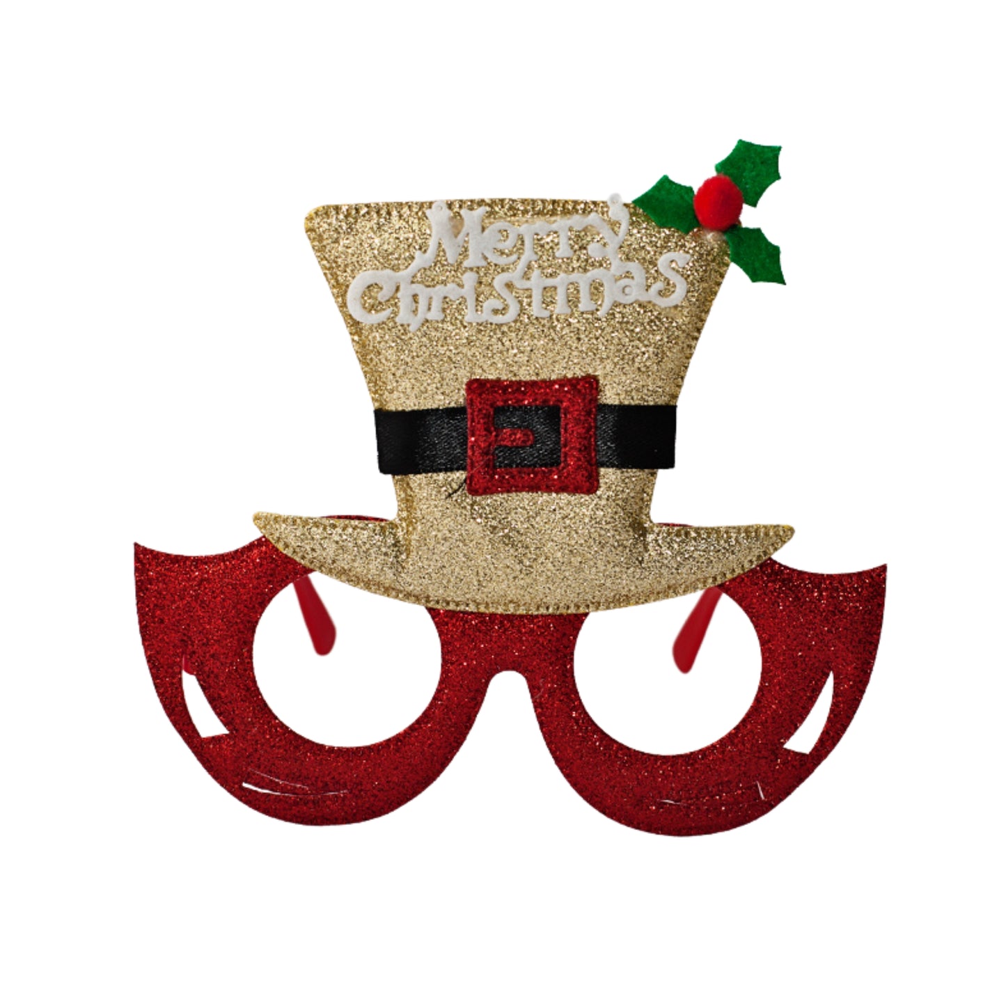 Merry Christmas Glasses - Red