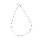 Delicate Gold Crystal Bead Necklace - Tangerine Orange